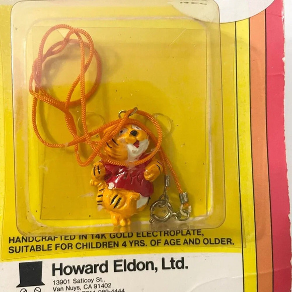 Vintage 1982 Shirt Tales The Tiger Plastic Necklace Hallmark Cards Damaged - Picture 14 of 15